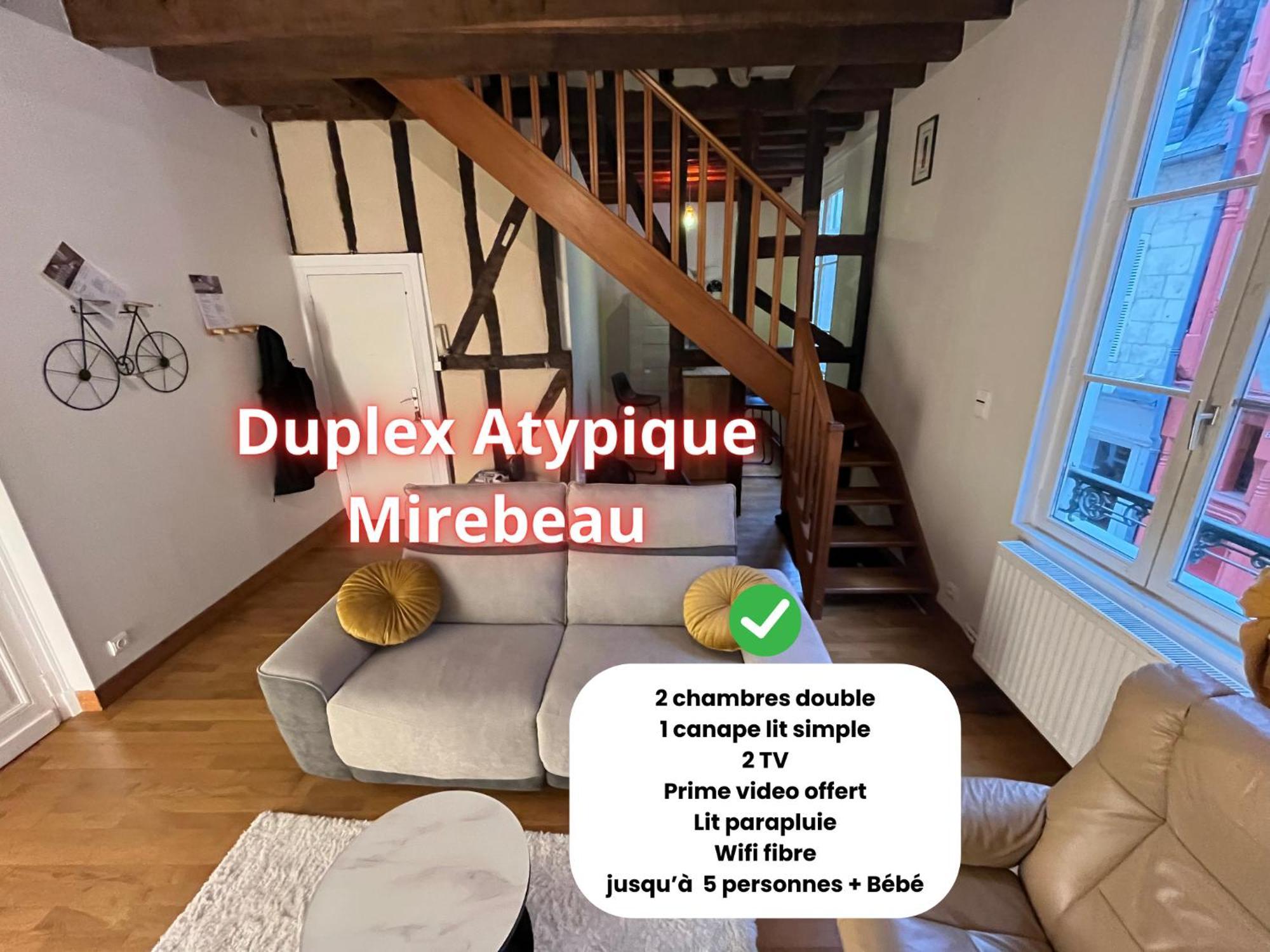 L'Atypique Mirebeau - T3 Duplex - Centre Historique Apartment บัวร์ ภายนอก รูปภาพ